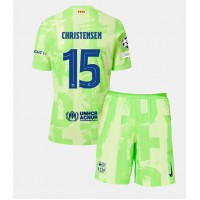 Maglia Calcio Barcelona Andreas Christensen #15 Terza Divisa Bambino 2024-25 Manica Corta (+ pantaloncini)